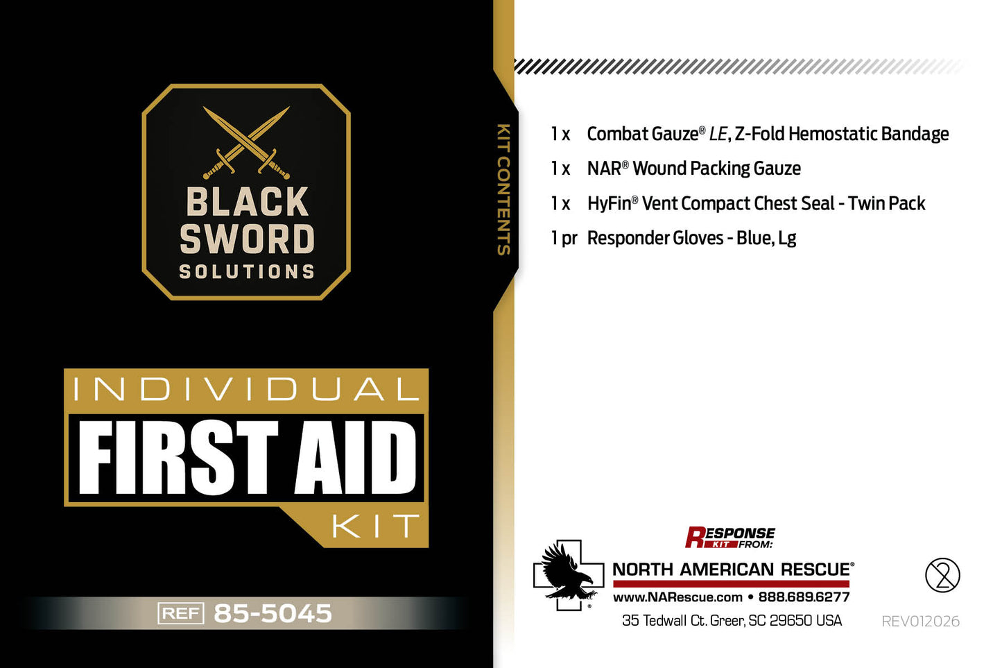 B.S.S/NAR Individual First Aid Kit (IFAK)